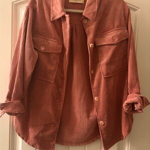 Ashley By 26 International Corduroy Jacket - Dusty Pink